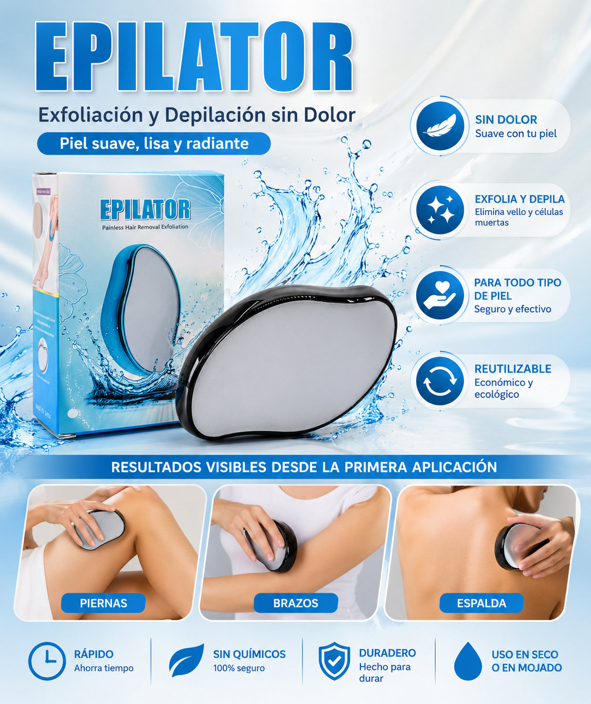 Depilación Sin Dolor con Piedra Natural – Resultado Profesional en Casa