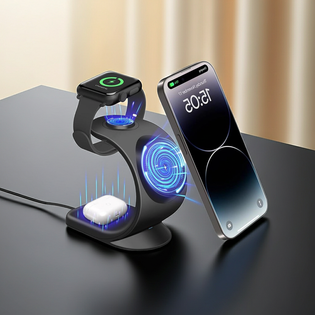Cargador 3 en 1 inalambrico Iphone